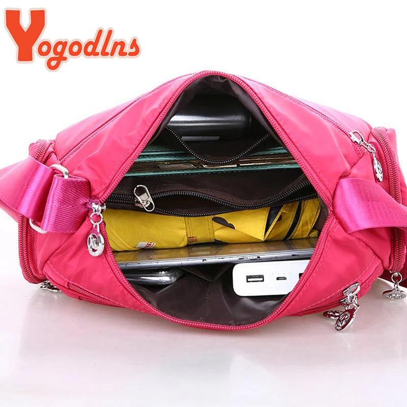 Yogodlns - Bolso bandolera de nailon Oxford impermeable para mujer, de gran capacidad, para viaje
