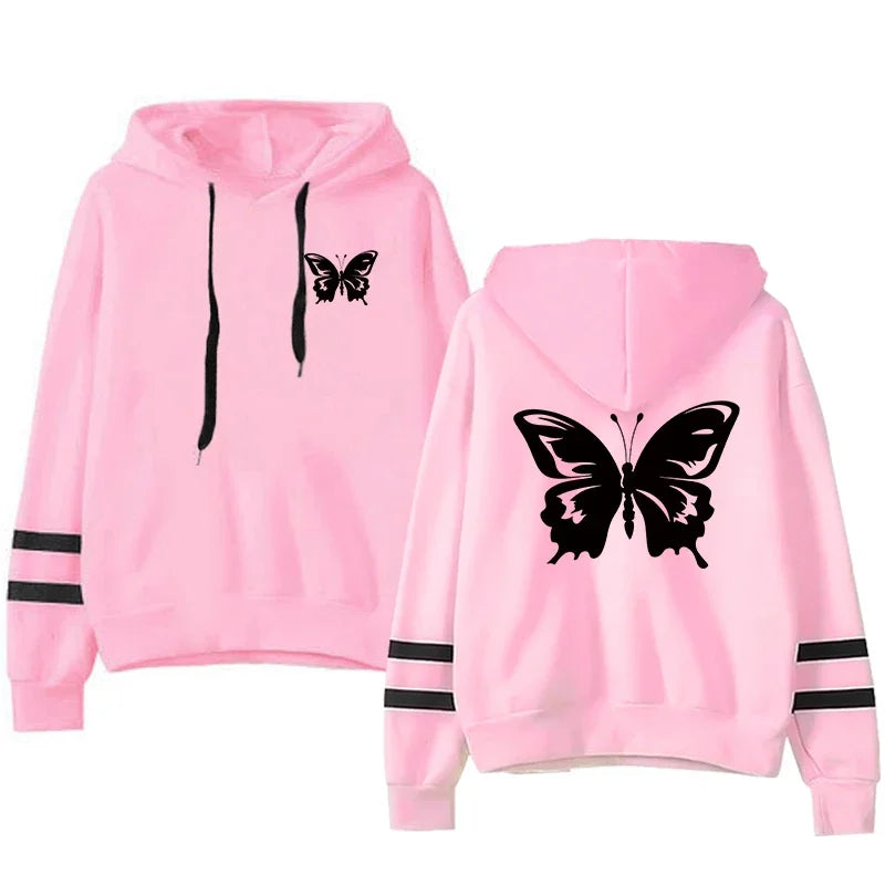 Chándal informal de uso diario para mujer, sudadera con capucha de una sola pieza de calidad a rayas y pantalones deportivos, cómodo para correr al aire libre, otoño e invierno.