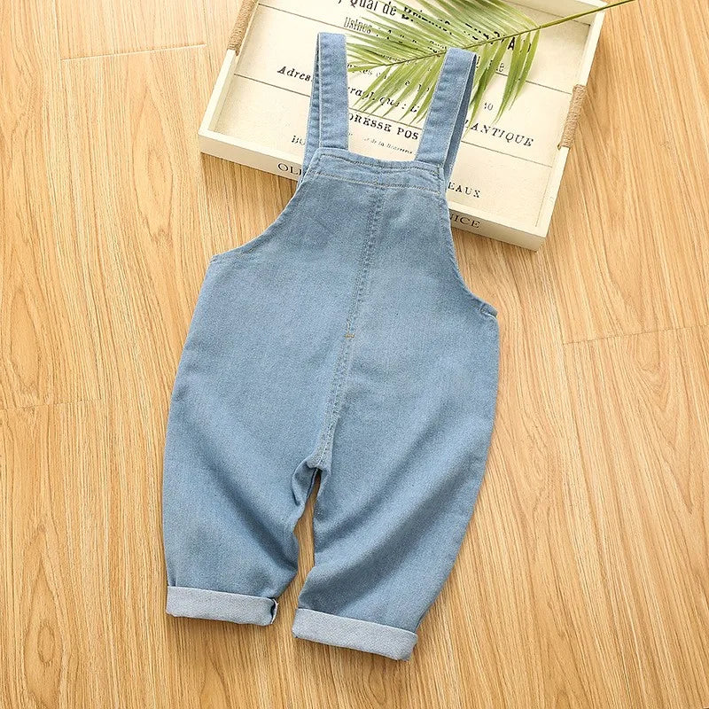 IENENS Mono para niño y niña, ropa para niños pequeños, mono de mezclilla para bebés de 1, 2, 3 y 4 años, primavera y otoño, vaqueros suaves para bebés