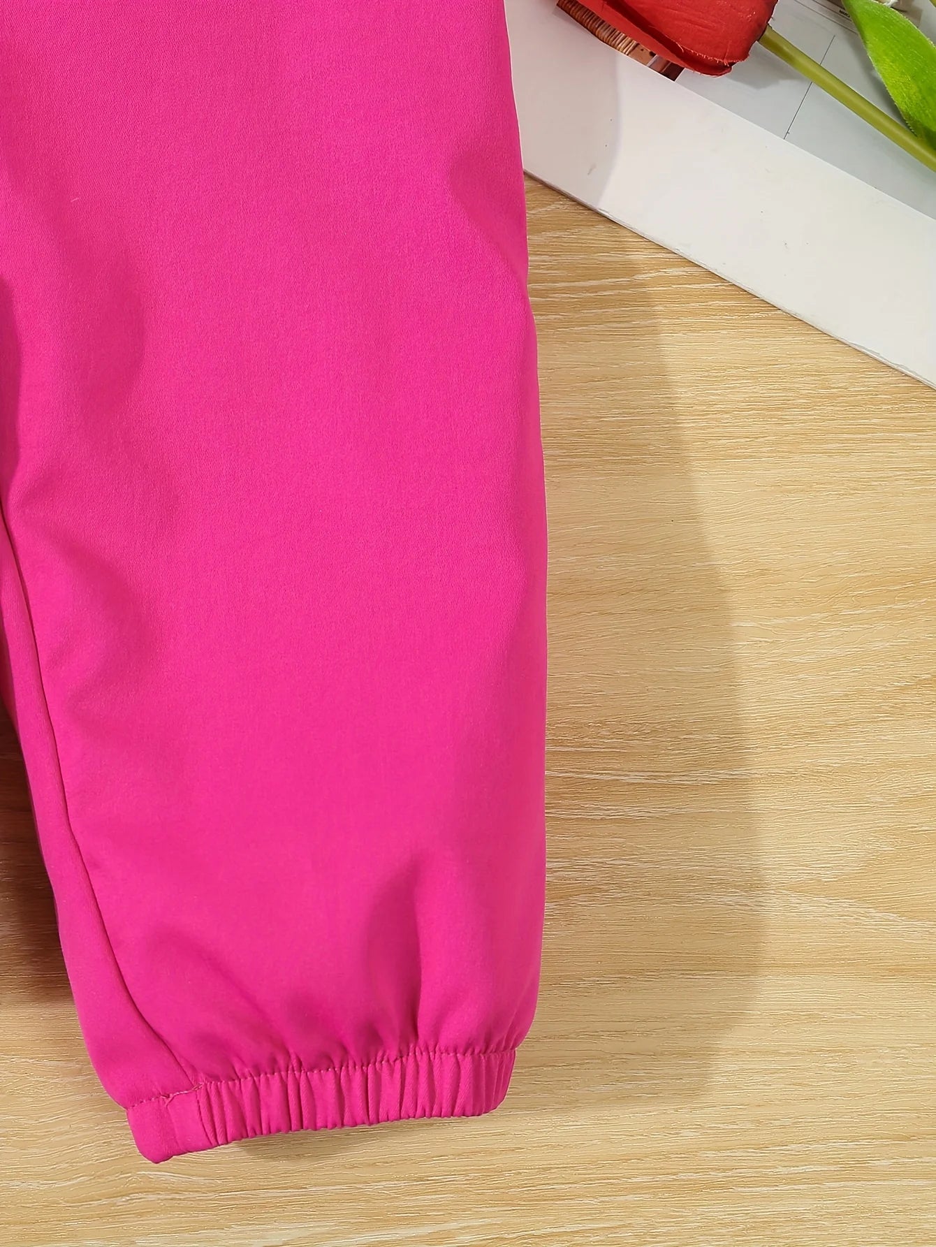 Conjunto de 2 piezas de verano para niña, de manga corta, informal, sencillo, con pantalón y cinturón