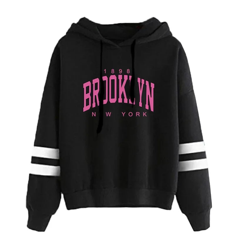 Chándal de calidad para mujer, sudadera con capucha informal de una sola pieza a rayas y pantalones deportivos, cómodo para correr al aire libre, otoño e invierno.