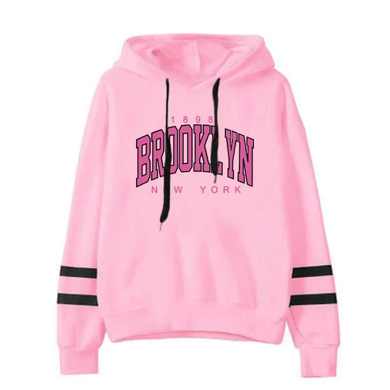 Chándal de calidad para mujer, sudadera con capucha informal de una sola pieza a rayas y pantalones deportivos, cómodo para correr al aire libre, otoño e invierno.