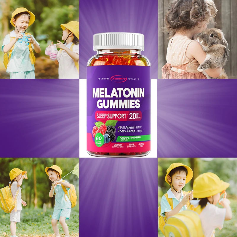 Gomitas de melatonina de 20 mg: concilia el sueño de forma natural, combate el insomnio, refuerza el sistema inmunitario y mejora la calidad del descanso.