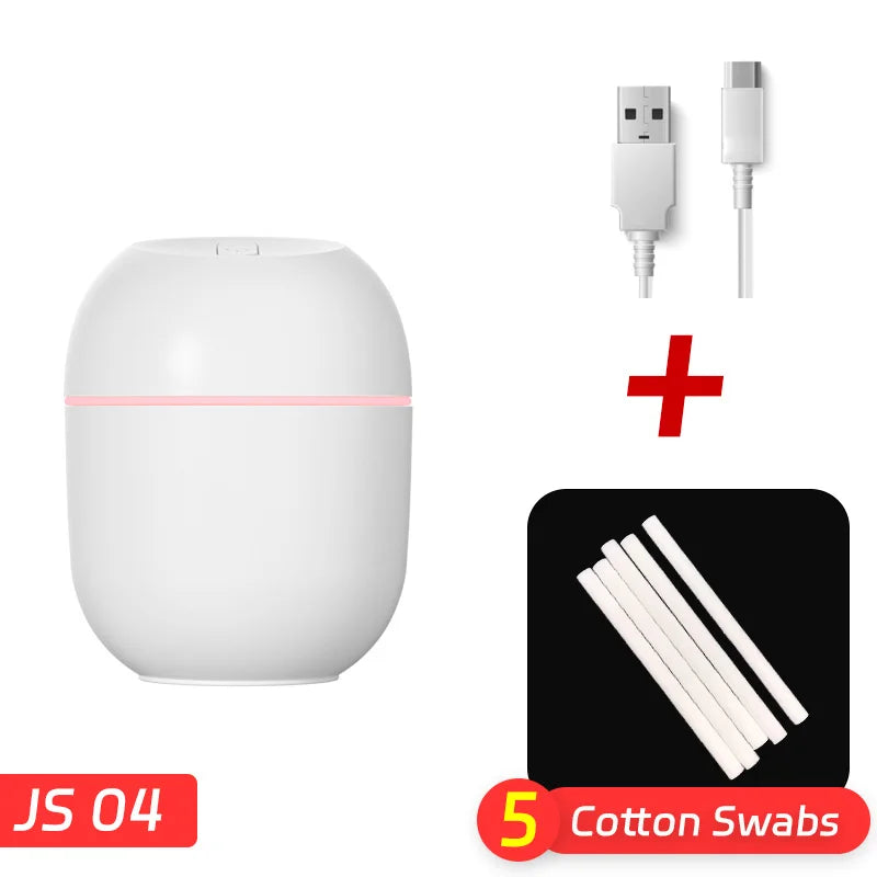 Mini humidificador de aire portátil con forma de gota de agua, USB, de escritorio, para interiores y hogares, silencioso, con atomización de aire.