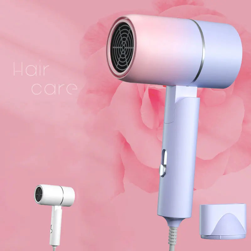 Minisecador de pelo plegable de 750 W con bolsa de transporte, aire caliente de aniones, para el hogar, viajes, dormitorio, 220 V-240 V.