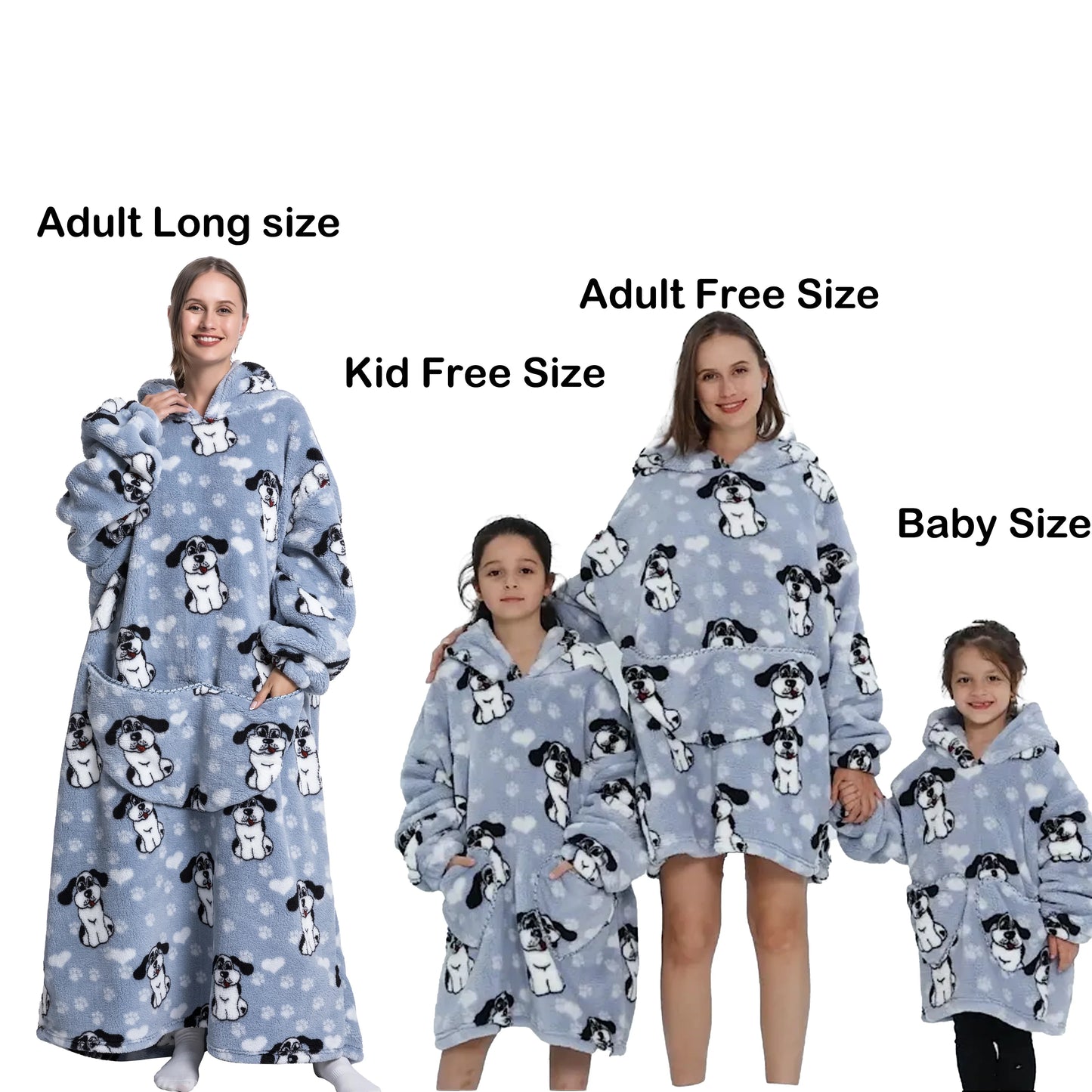 Manta de franela con mangas, sudadera de invierno, jersey de forro polar, manta usable con tiburón gigante, sudadera con capucha para adultos, niños y bebés