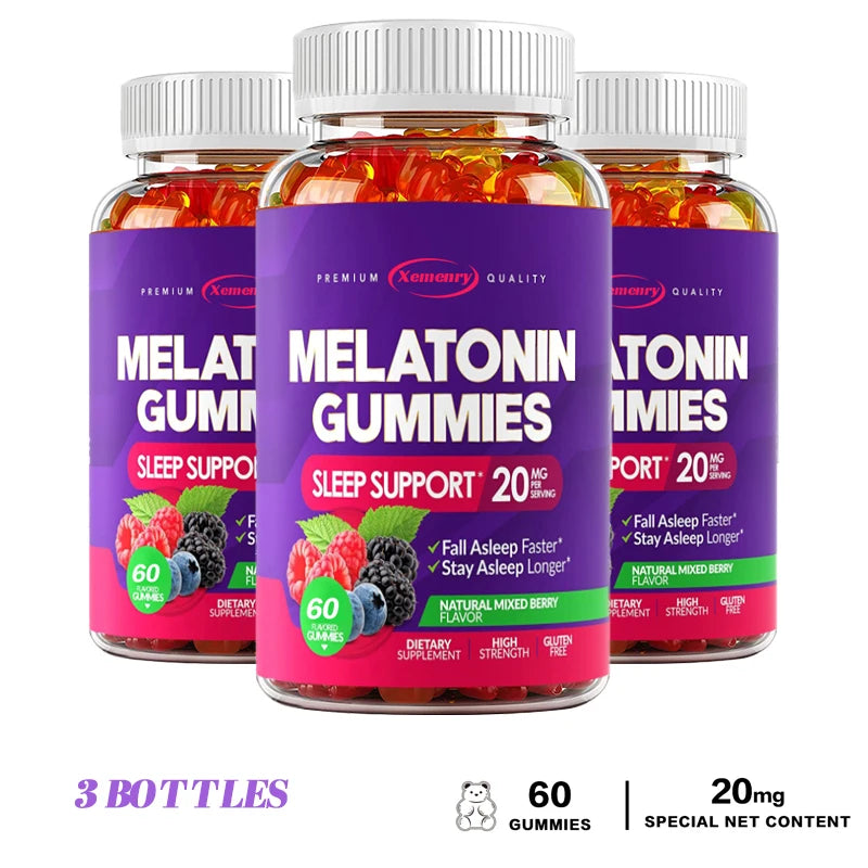 Gomitas de melatonina de 20 mg: concilia el sueño de forma natural, combate el insomnio, refuerza el sistema inmunitario y mejora la calidad del descanso.