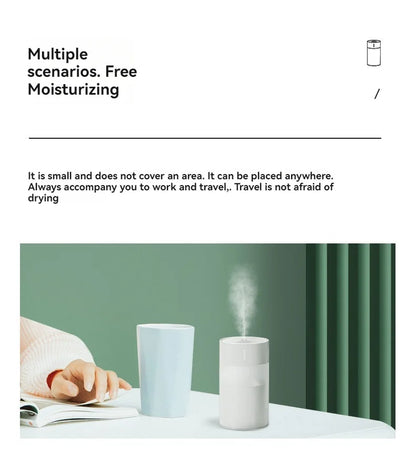 260ML Poratable Automatic Humidifier Diffuserwithout Oil Mute Quite Humidier Car USB for Home Housewith Light Mini Humidifier