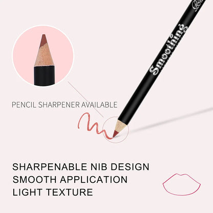 Juego de 12 labiales de larga duración con delineador de labios profesional y brillo de labios mate para mujer, regalo de San Valentín.
