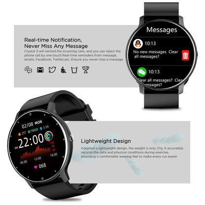 LIGE 2025 - Reloj inteligente deportivo para hombre, con pantalla táctil completa, resistente al agua IP67, Bluetooth, compatible con Android e iOS, con caja
