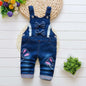 IENENS - Monos para bebé niña, pantalones vaqueros para niño, pantalones con bordado de mariposa, mono infantil de 0 a 4 años