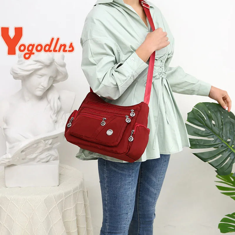 Yogodlns - Bolso bandolera de nailon Oxford impermeable para mujer, de gran capacidad, para viaje