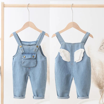 IENENS Mono para niños, ropa para niñas pequeñas, pantalones largos, vaqueros, overoles
