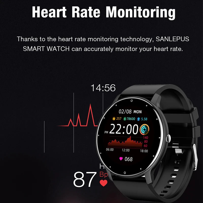 LIGE 2025 - Reloj inteligente deportivo para hombre, con pantalla táctil completa, resistente al agua IP67, Bluetooth, compatible con Android e iOS, con caja