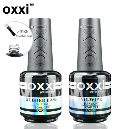 OXXI 15ml Capa base y superior para esmalte en gel Barniz semipermanente Capa superior de goma y capa base Gellac uv led Esmalte permanente Lak
