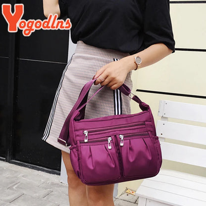 Yogodlns - Bolso bandolera de nailon Oxford impermeable para mujer, de gran capacidad, para viaje