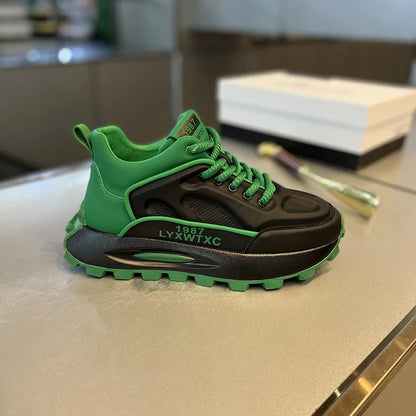 YF Spring - Nuevos zapatos deportivos blancos informales de malla transpirable para hombre
