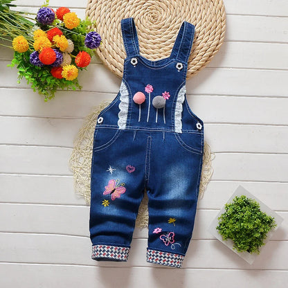 IENENS Mono para niños, ropa para niñas pequeñas, pantalones largos, vaqueros, overoles