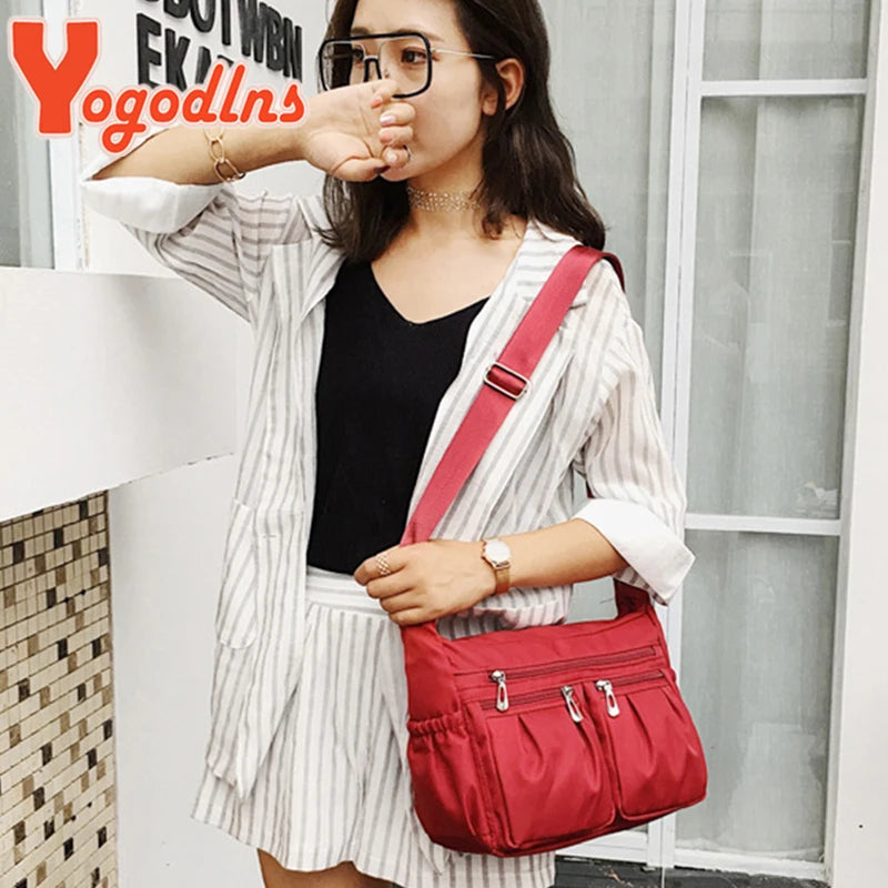 Yogodlns - Bolso bandolera de nailon Oxford impermeable para mujer, de gran capacidad, para viaje