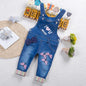IENENS - Monos para bebé niña, pantalones vaqueros para niño, pantalones con bordado de mariposa, mono infantil de 0 a 4 años