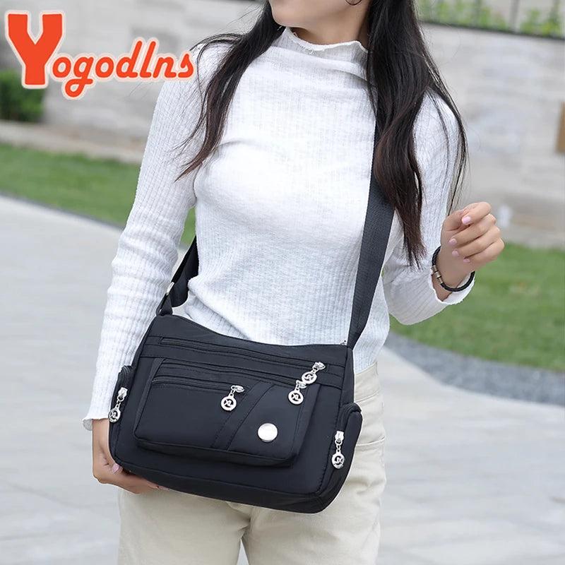 Yogodlns - Bolso bandolera de nailon Oxford impermeable para mujer, de gran capacidad, para viaje