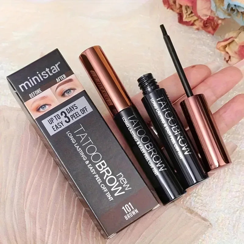 1 gel de tatuaje para cejas, semipermanente, resistente al agua y a las manchas, para unas cejas más pobladas y definidas.