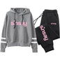 Jogging Women Tracksuit Daily Outdoor Autumn Winter Quality Hoodies Casual Single Piece Stripe Sweatshirt and Sweatpants Comfort