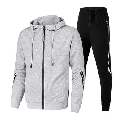 Conjunto de sudadera con capucha para hombre, chándal de manga larga, traje deportivo de alta calidad, ropa informal de moda para uso diario al aire libre 2025