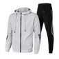 Conjunto de sudadera con capucha para hombre, chándal de manga larga, traje deportivo de alta calidad, ropa informal de moda para uso diario al aire libre 2025
