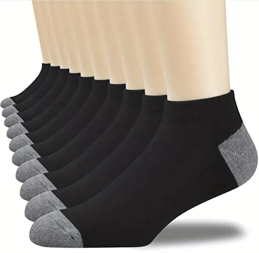 Calcetines deportivos transpirables de fibra de bambú para hombre, de otoño e invierno, con absorción del sudor y desodorantes, para negocios, 10, 5 o 3 pares.