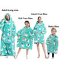 Manta de franela con mangas, sudadera de invierno, jersey de forro polar, manta usable con tiburón gigante, sudadera con capucha para adultos, niños y bebés