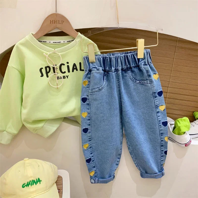 Pantalones vaqueros bordados para niña con flores, pantalones vaqueros para bebé niño y niña, pantalones Daduhey de pierna ancha, pantalones harén, ropa interior