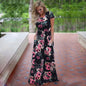 Vestido largo de verano para mujer 2025, vestido playero bohemio con estampado floral, vestido maxi blanco para fiesta de noche, vestido de verano, vestidos de fiesta