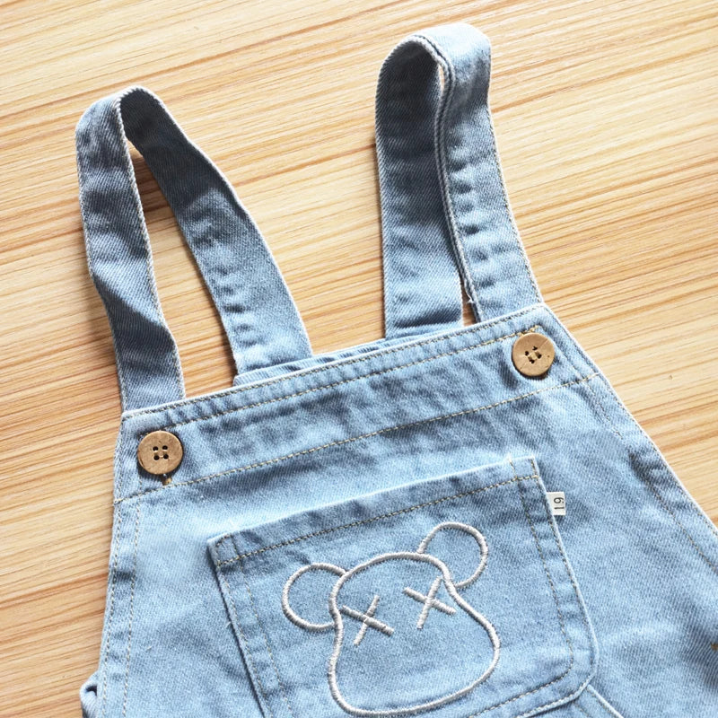 IENENS Mono para niño y niña, ropa para niños pequeños, mono de mezclilla para bebés de 1, 2, 3 y 4 años, primavera y otoño, vaqueros suaves para bebés