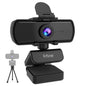 Cámara web FIFINE 1440p Full HD para PC con micrófono, trípode, para computadoras de escritorio y portátiles con conexión USB, cámara web con transmisión en vivo para videollamadas - K420