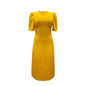 African Dresses for Women Summer 2024 New Arrival African Women Short Sleeve Red Blue Yellow Green Dress African Clothes