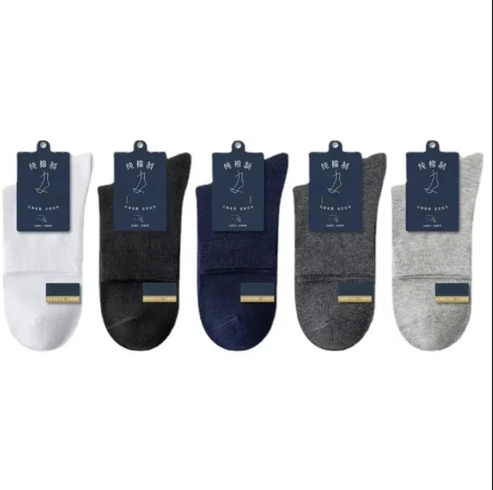 Calcetines deportivos transpirables de fibra de bambú para hombre, de otoño e invierno, con absorción del sudor y desodorantes, para negocios, 10, 5 o 3 pares.