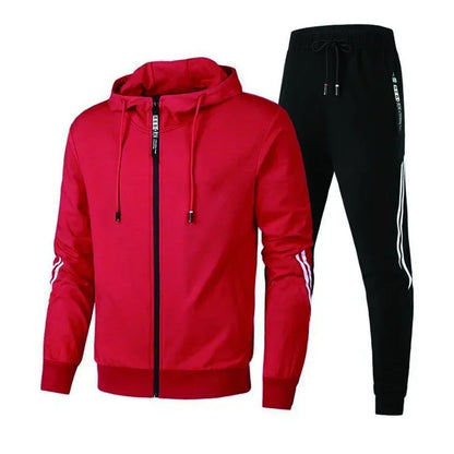 Conjunto de sudadera con capucha para hombre, chándal de manga larga, traje deportivo de alta calidad, ropa informal de moda para uso diario al aire libre 2025