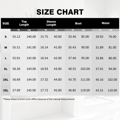 Maxi Dress for Women Casual Sundress V-Neck 3/4 Sleeve Plus Size