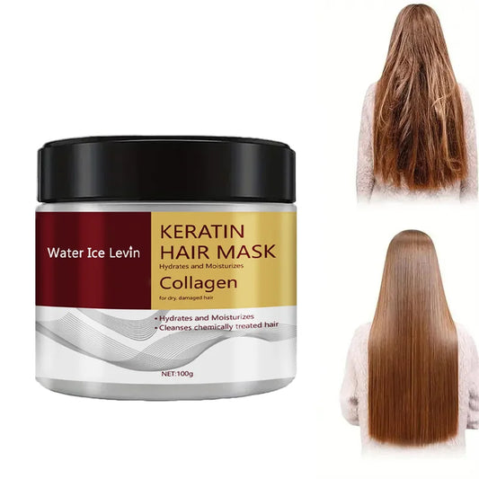 Mascarilla capilar de colágeno y queratina, control de aceite dual, hidratante, acondicionador, suave, alisador, frizz, dañado, reparación, revitalizante, cuidado del cabello