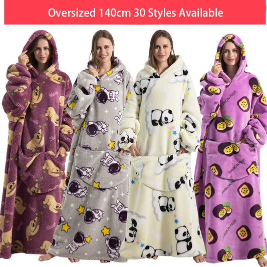 Manta de franela con mangas, sudadera de invierno, jersey de forro polar, manta usable con tiburón gigante, sudadera con capucha para adultos, niños y bebés