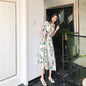 Vestido largo de verano 2025 con diseño de sal y dulce, largo hasta la pantorrilla, estilo hada, con sistema de flores dulces y fragantes para mujer