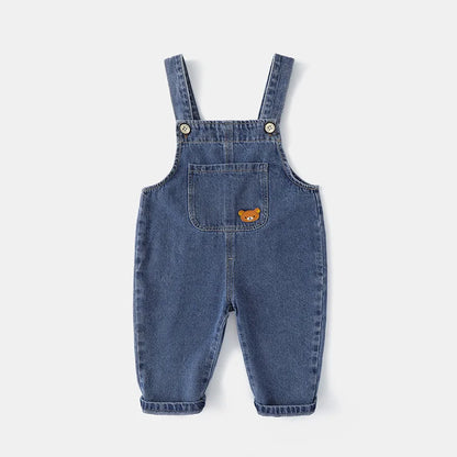 Monos de algodón suave para bebés, pantalones largos de dibujos animados para primavera y otoño, monos casuales para niñas, ropa para niños, pantalones con tirantes