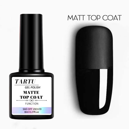 Juego de 1/2/3 piezas de gel funcional para uñas de 8 ml con capa base y capa superior de diamante, acabado mate, remojo para diseño de uñas.