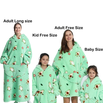 Manta de franela con mangas, sudadera de invierno, jersey de forro polar, manta usable con tiburón gigante, sudadera con capucha para adultos, niños y bebés