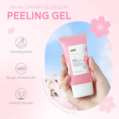 Gel exfoliante de limpieza profunda Sakura Face, cuidado de la piel, blanqueador, hidratante, reparador, exfoliante facial, cuidado de la piel, 60 g