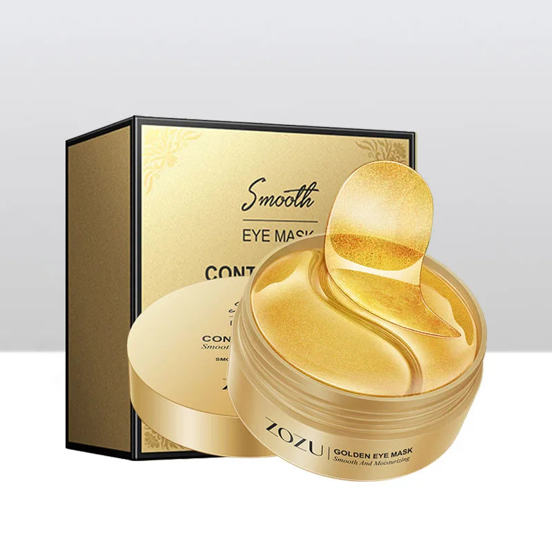 Mascarilla de colágeno dorado para ojos, hidratante, antiojeras, bolsas, cuidado ocular, parches reafirmantes de belleza, 60 unidades