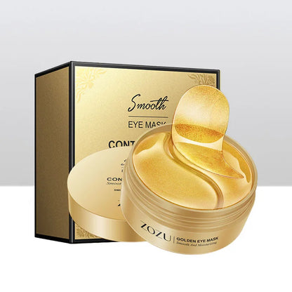 Mascarilla de colágeno dorado para ojos, hidratante, antiojeras, bolsas, cuidado ocular, parches reafirmantes de belleza, 60 unidades
