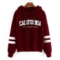 Chándal informal de rayas para mujer de California, sudadera con capucha, pantalón o traje versátil, sencillo, gran oferta, conjuntos urbanos tallas S-3XL