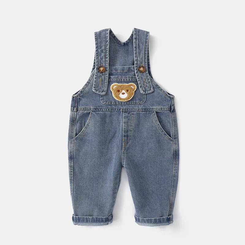 Monos de algodón suave para bebés, pantalones largos de dibujos animados para primavera y otoño, monos casuales para niñas, ropa para niños, pantalones con tirantes